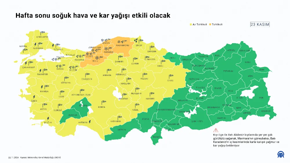 Hafta sonu soğuk hava ve kar yağışı etkili olacak